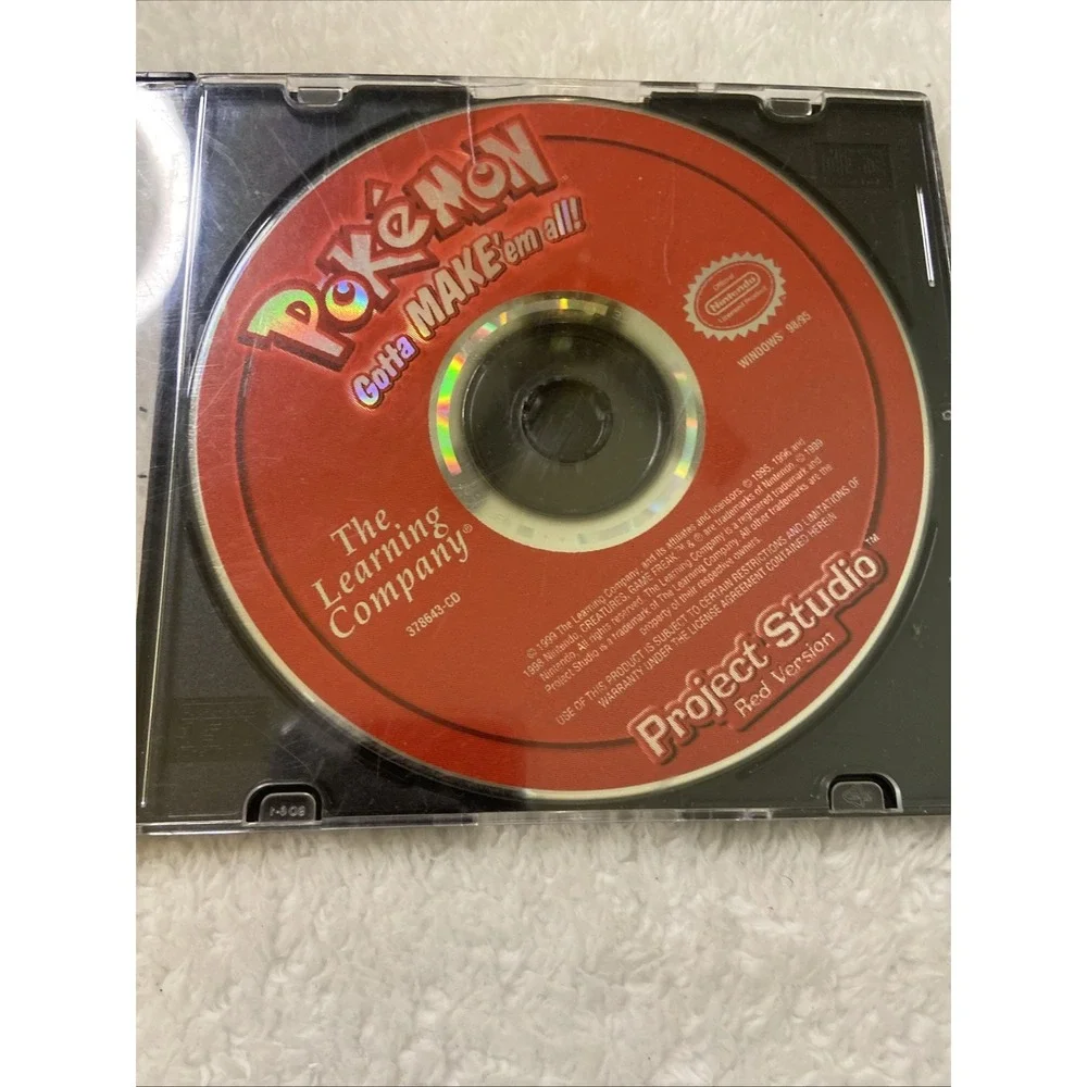 Pokemon Gotta‎ Make Em All Project Studio Computer PC CD-ROM 1999 Red And Blue